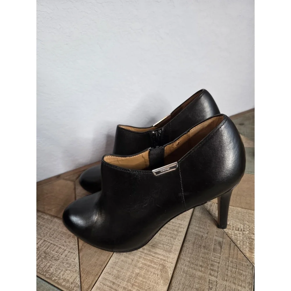 Coach Seneca Women's Leather Stiletto Ankle Boots Booties‎ Shoes Brown Size 9.5B